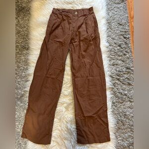 Brown Wide-Leg Pants